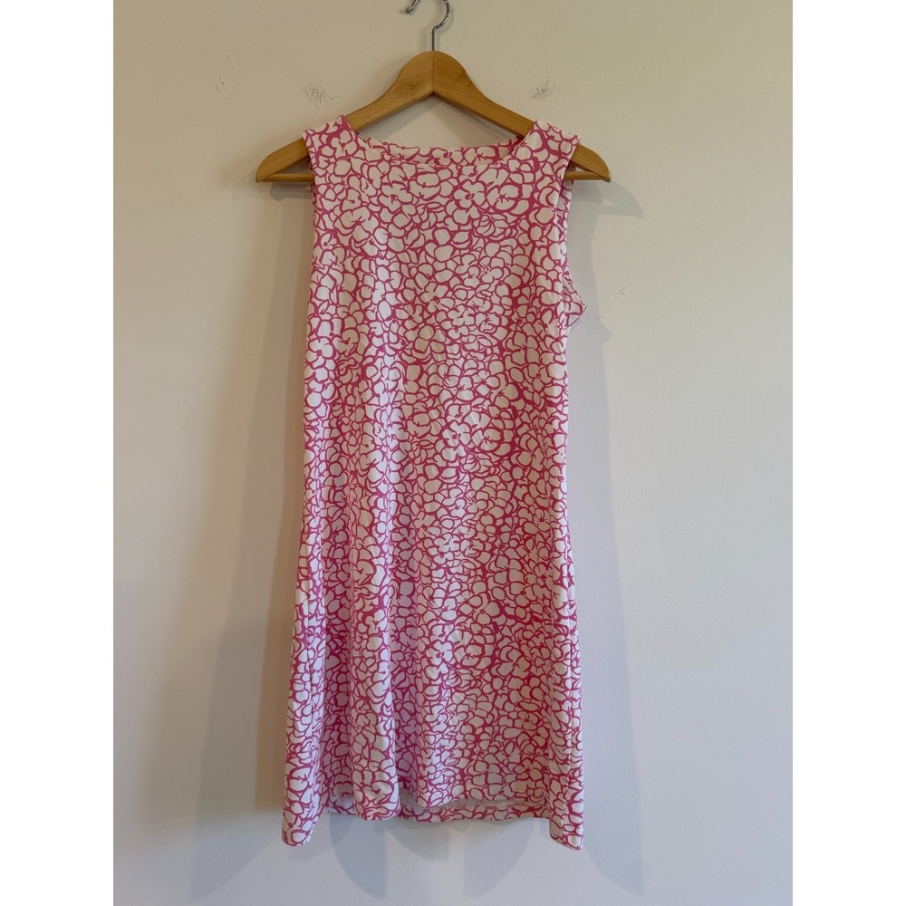 Mahi Gold Women's Pink & White Floral Sleeveless Dress; Size S Nylon Jersey